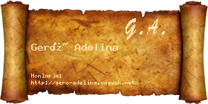 Gerő Adelina névjegykártya